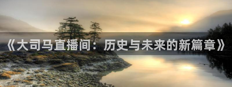小九今天最新视频：《大司马直播间：历史与未来的新篇章》